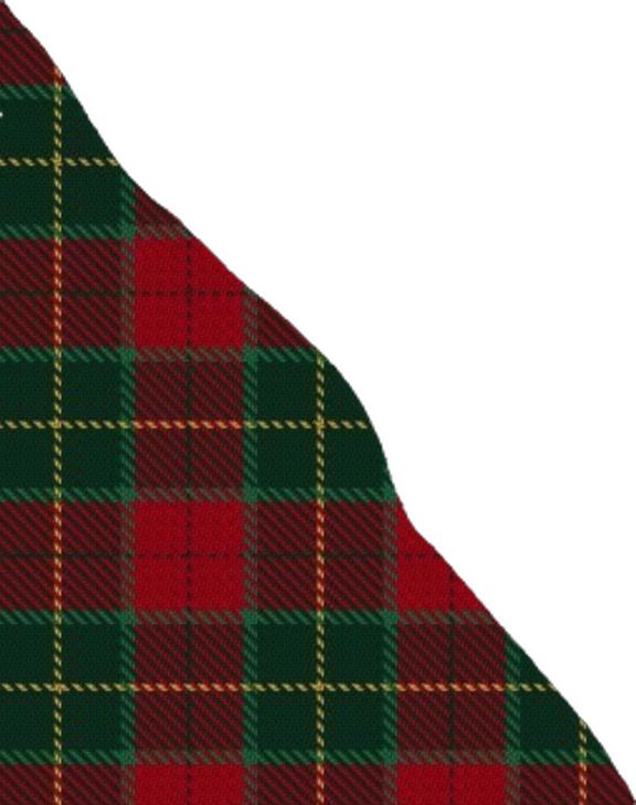 a red and green tartan plaid pattern on a white background with the letter c