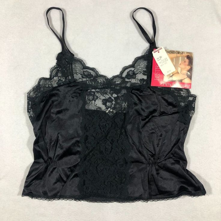 Vintage Lingerie Womens 36 Montgomery Ward Bestform French Top Lace Antron New Deadstock, New With Tags. Please See Measurements In Last Photo. Measurements Taken Laying Flat. Check Out My Other Items! Fast Shipping! B25 Lingerie, Lace Tops, Vintage Lingerie, French Top, Montgomery Ward, Vintage Black, Women's Intimates, New Color, Vintage Ladies