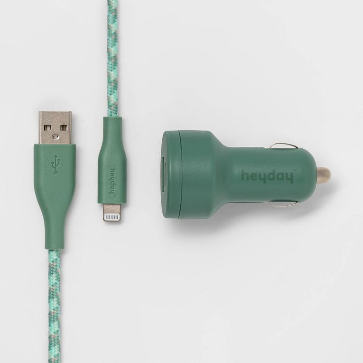 a close up of a charger and usb cable