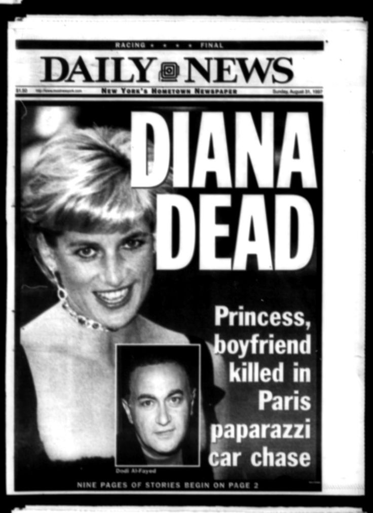 the front page of daily news with an image of princess elizabeth and prince charles on it