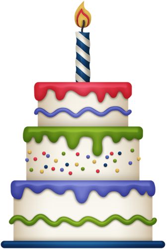 a birthday cake with a single lit candle on it's top and colorful icing