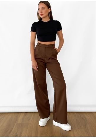 Brown Wide Leg Pants Outfit, Brown Trousers Outfit, Brown Pants Outfit, Cargo Pants Outfits, Outfits Con Jeans, Outfit Mujer, Pants Outfits, Brown Pants, Pantalon Large