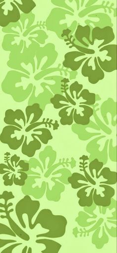 an image of a green and white flower pattern