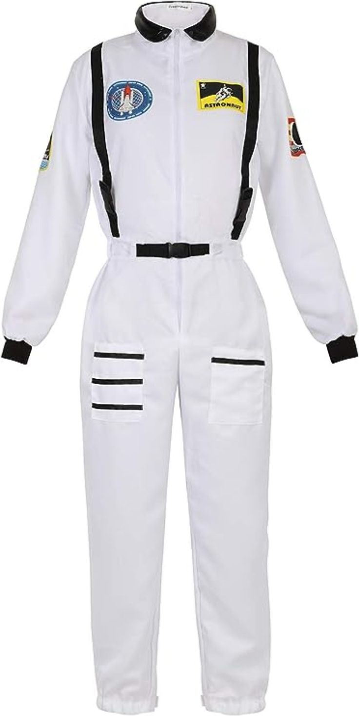 frawirshau Womens Astronaut Costume Adult Space Suit Flight Jumpsuit Women Cosplay Costumes - Barbie - Barbie the Movie - Pink -White - Green - Navy - NASA SPACE SUIT - Halloween 2023 Astronaut Costume, Suit Jumpsuit, Space Suit, Halloween Cosplay, Shoes Jewelry, Flight, Dress Up, Jumpsuit, Halloween