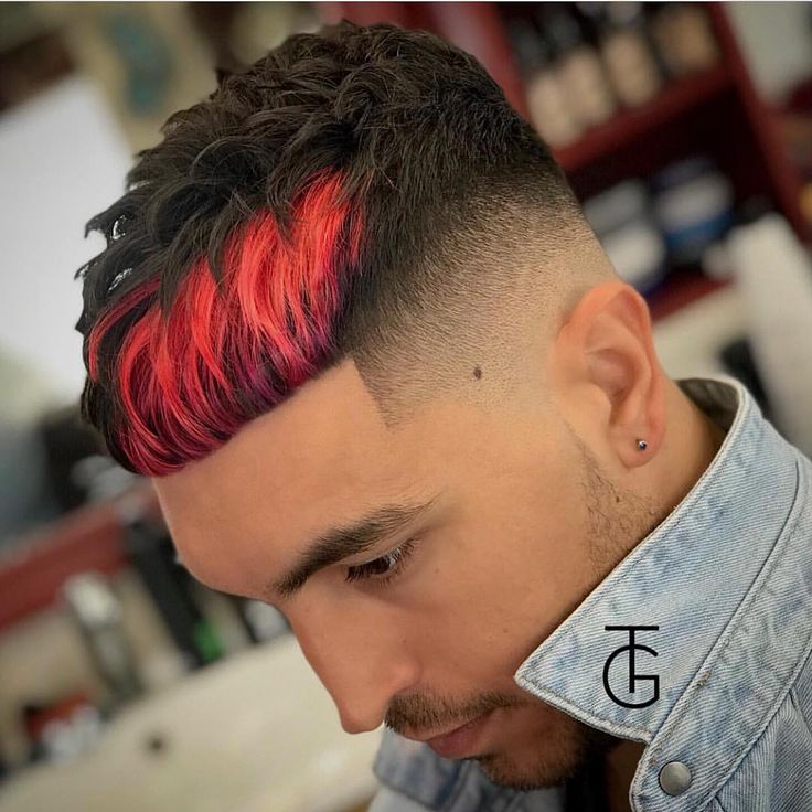 #haircut #haircolors Boys Colored Hair, Red Hair With Blonde Highlights, Short Dyed Hair, Men Blonde Hair, Tan Skin Blonde Hair, Dyed Hair Men, Best Hair Dye, Mens Hair Colour, Cute Hair Colors