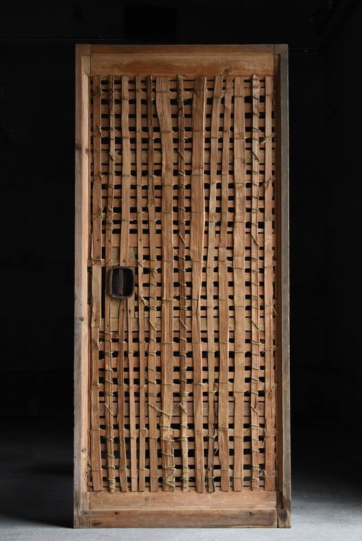 an old wooden door that is made out of wood