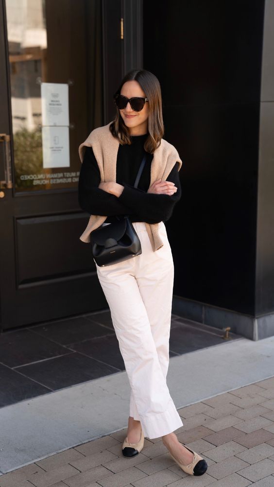 Parisian Outfits, Casual Chic Outfits, Classic Style Outfits, Flats Outfit, Paris Mode, Shein Outfits, Elegante Casual, Paris Outfits, Neutral Outfit