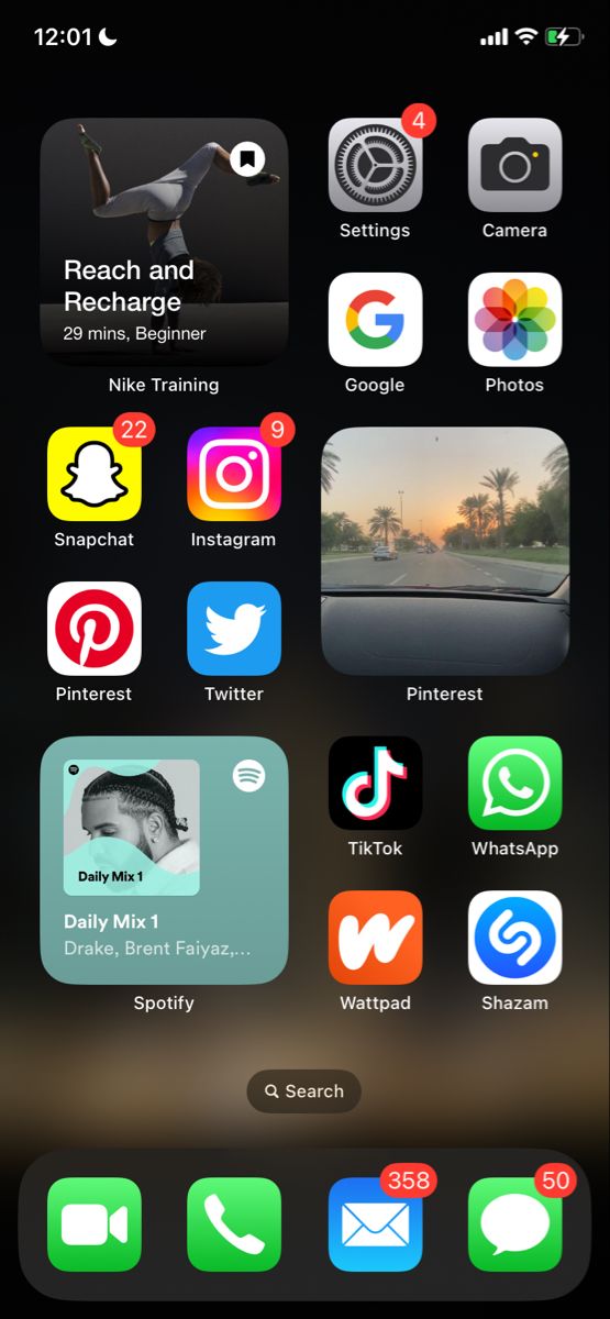 the home screen of an iphone with many different apps on it, including icons and buttons