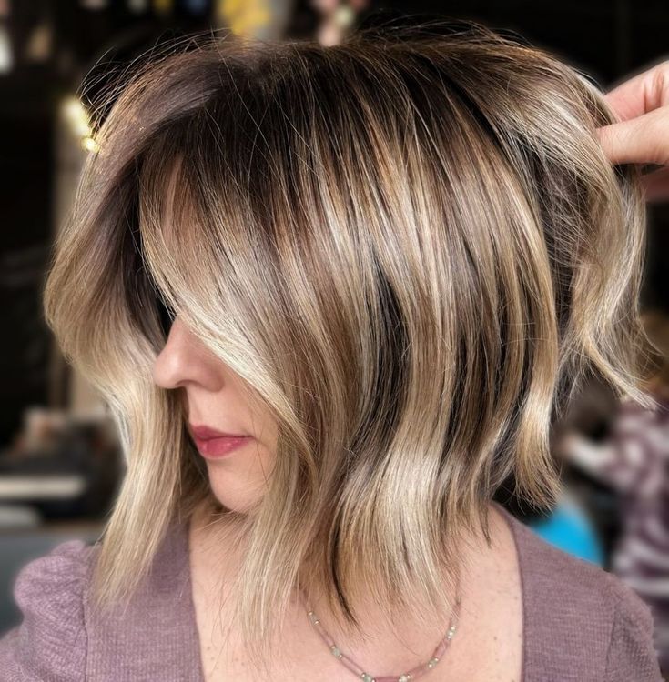 Short Balayage Wigs with Shadow Roots for Women Caucasian 100% Human H – SULMY Short Balayage, Shadow Roots, Balayage Blond, Blonde Balayage Highlights, Messy Bob Hairstyles, Short Ombre Hair, Short Dark Hair, Popular Short Hairstyles, Hd Lace Frontal