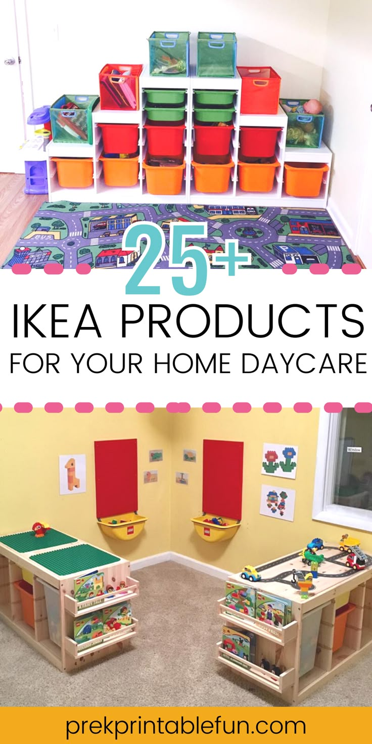 Toddler Room Set Ups Childcare, Daycare Craft Storage Ideas, How To Decorate Daycare Room, Home Daycare Ideas Organizing, Minimalist Daycare Room, Family Day Care Set Up Home, Home Daycare Small Space Ideas, In Home Daycare Playroom Ideas, Childcare Rooms Ideas