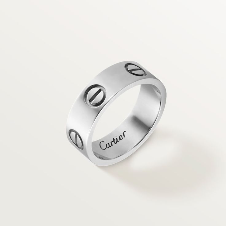 CRB4084700 - LOVE ring - White gold - Cartier Cartier Love Ring White Gold, Cartier Love Ring Silver, Cartier Silver Ring, Silver Cartier Ring, Rings Cartier, Adventure Core, Cartier Silver, Dream Wishlist, Cartier Love Ring