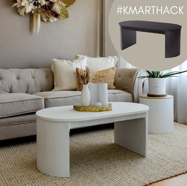 a living room with couches, tables and other items in the background that says kmarthack