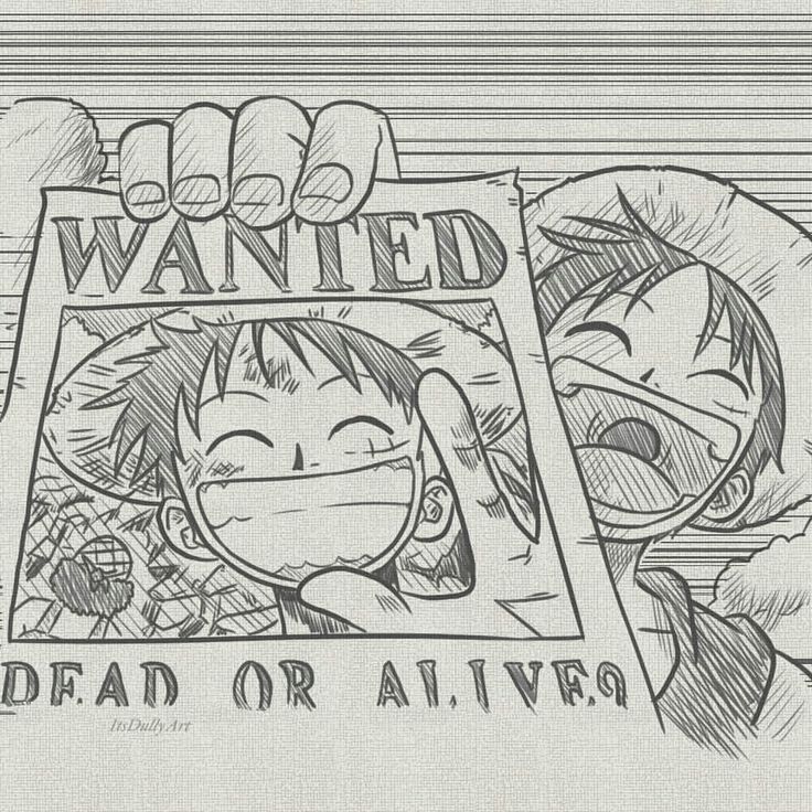 a drawing of a cartoon character with the words wanted dead or alive