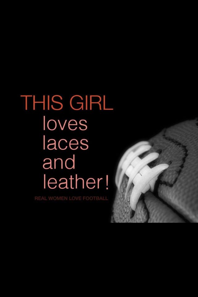 this girl loves laces and leather real women's love football cover art print