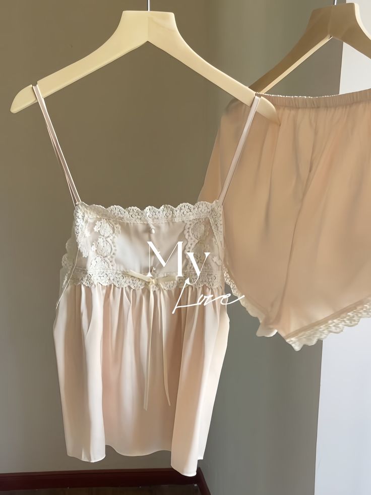 This Peach Romance Satin Lingerie Pajama Set will add a romantic touch to your sleepwear. Crafted from a lightweight satin fabric, these pajamas will keep you comfy and cozy during the night. Enjoy its soft pink color and luxurious feel. Size Guide: M: under bust: 72cm (stretchable), waist: 62-112cm, L: Under bust: 76cm (stretchable), waist: 66-116cm * No return or exchange for all lingerie products [Basic Collection] This product is a basic design model similar to many basic lingerie designs. This product is also mass-produced in a considerable amount to have lower prices. This product is NOT hand sewed or CANNOT be customized by Peiliee Studio. It may have tiny threads uncut as ending from the sewing the machines. If you would like to purchase customized handmade item of this design, ple Couture, Cute Silk Pajamas, Sleepwear Women Nightwear, Pajama Lingerie, Lingerie Pajama, Gothic Princess, Cute Sleepwear, Satin Sleepwear, Soft Pink Color