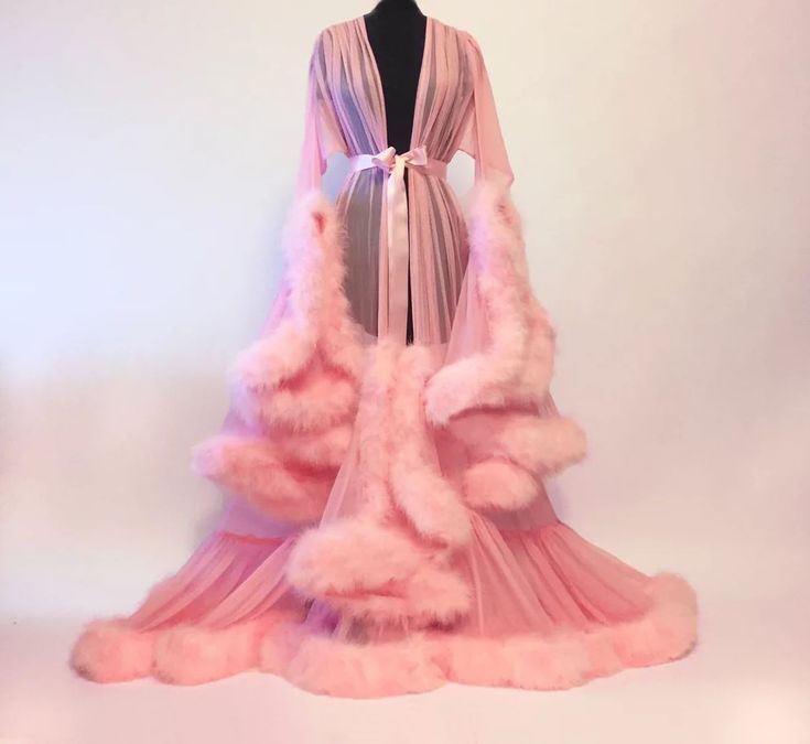 sheer marabou robe Romantic Long Sexy Sheer Lace Nightgown for Woman Nightgown Sheer Long Sleeve Sleep Dress #sheer #robedress #robes #pajamas #nightgowns #nightdress #robe Sheer Robe, Lingerie Party, James Charles, Trik Fotografi, Womens Kimono, Lingerie Outfits, Jeffree Star, Clueless, Plus Size Lingerie