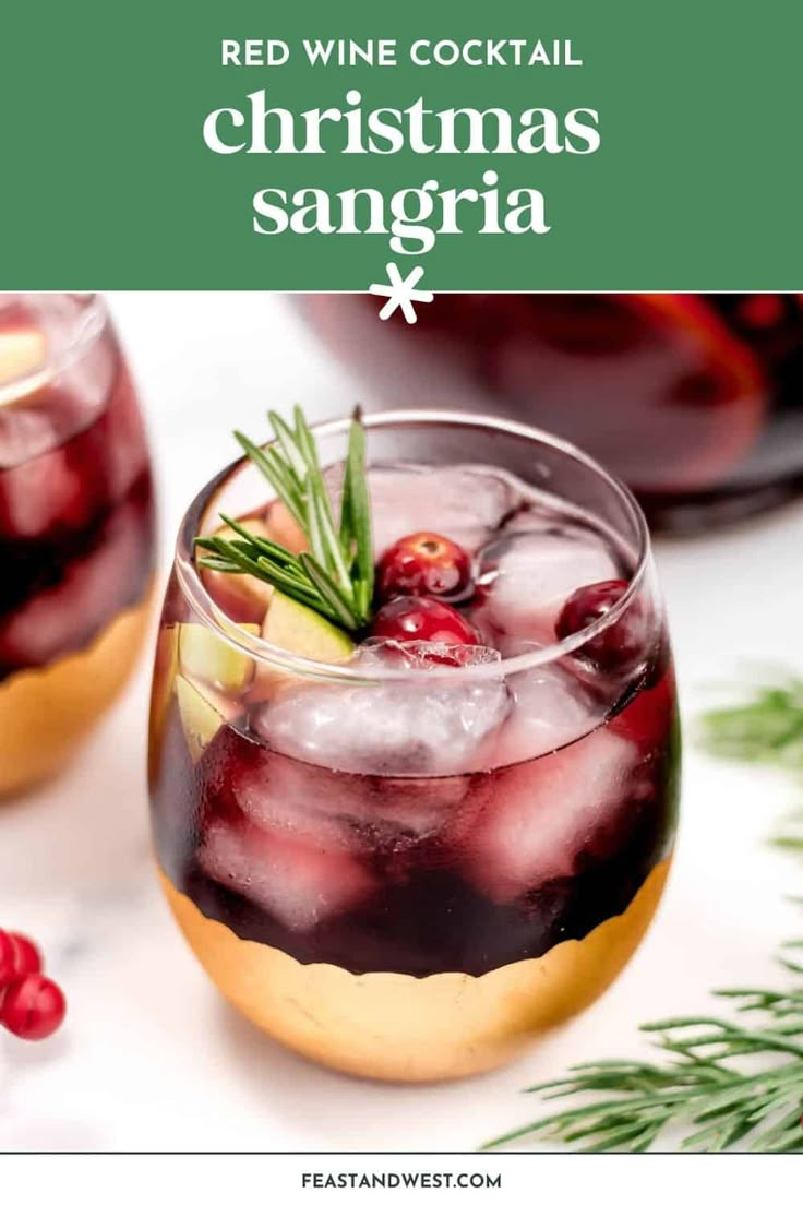 Make a big batch of spiced and fruity Christmas Sangria for the holidays! This party-perfect pitcher drink is festive and delicious. Christmas Sangria Red, Holiday Sangria Recipes, Christmas Sangria Recipes, Red Sangria Recipes, Holiday Sangria, Christmas Sangria, Fall Cocktails Recipes, Winter Cocktails, Fall Cocktails