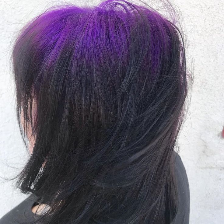 Black Hair With Purple Roots, Pink Ghost Roots, Purple And Black Hair, Purple Roots, Hair Streaks, Dyed Hair Inspiration, Hair Color Purple, Scene Hair, Dye My Hair