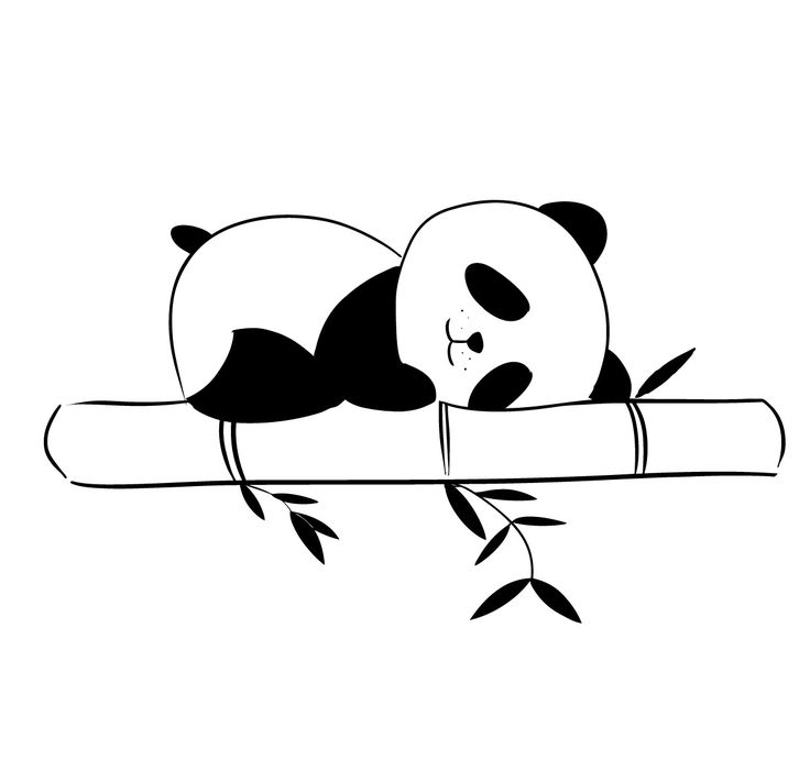 a panda sleeping on top of a tree branch