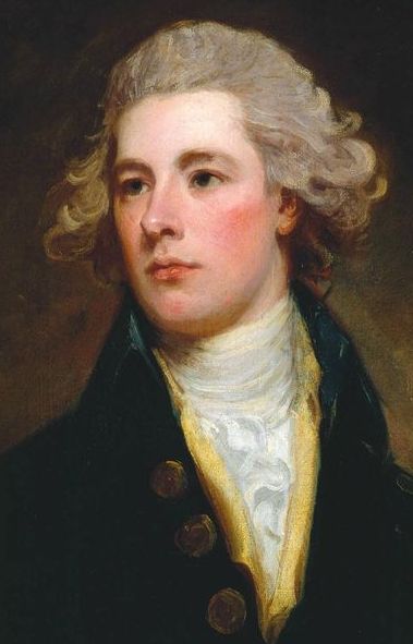 an oil painting of a man in a black coat and white shirt with curly hair