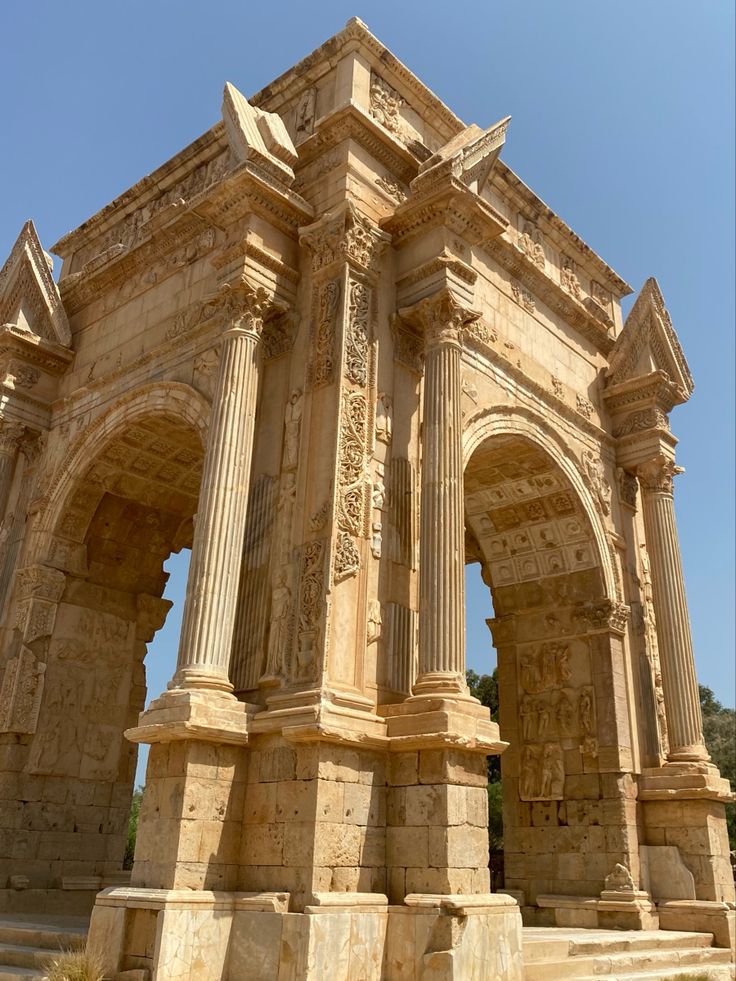 History roman ruins libya leptis magna Libya Aesthetic Core, Libya Architecture, Libyan Architecture, Arab Lifestyle, Arab Aesthetic, Normal Fashion, Tripoli Libya, Watermelon Art, Roman Ruins