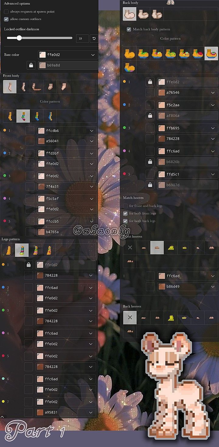 a computer screen with an image of a teddy bear on it's side and flowers in the background