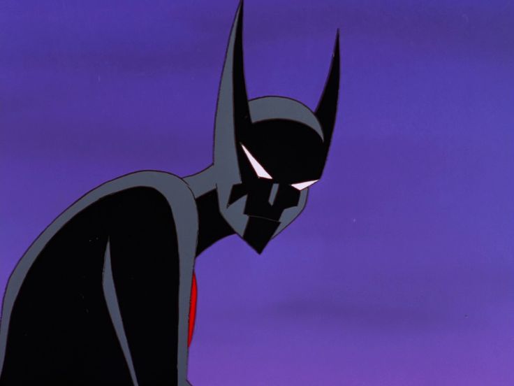 the batman animated character is staring at something