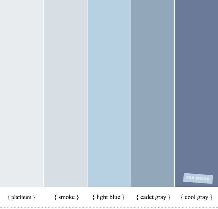 the color scheme is blue and gray, with different shades to choose for each one