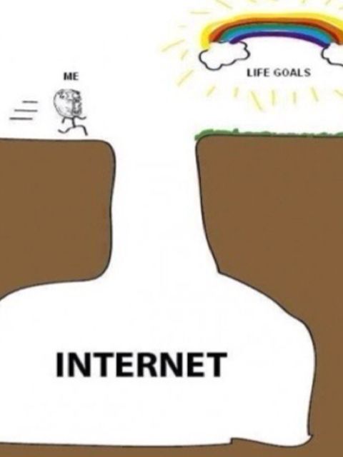 an internet diagram with the words, me and life goals on top of each other