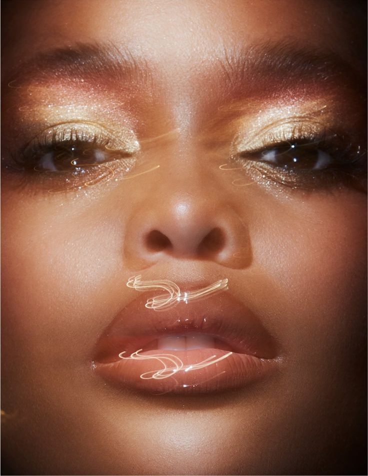 Natural Beauty Editorial, Make Up Advertising, Zara Beauty, Dramatic Eyeshadow, Solve Sundsbo, Digital Beauty, Statement Makeup, Metallic Makeup, Party Edit