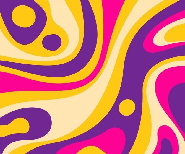 an abstract background with yellow, pink and purple swirls on top of each other