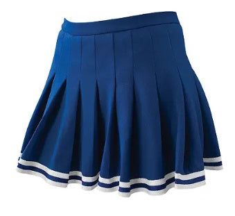 The look and fit of this gorgeous navy pleated cheer skirt is fabulous! You will love the way it pairs with our amazing crop tops, bodysuits, bandeaus and sweatshirts! An adorable white double stripe detail gives it a super stylish game day vibe. Available in XL Uniform Skirt, Sweat Sets, Royal Green, Cropped Crewneck, Bandeaus, Royal Red, Skirt Fits, Game Day, Blue Orange