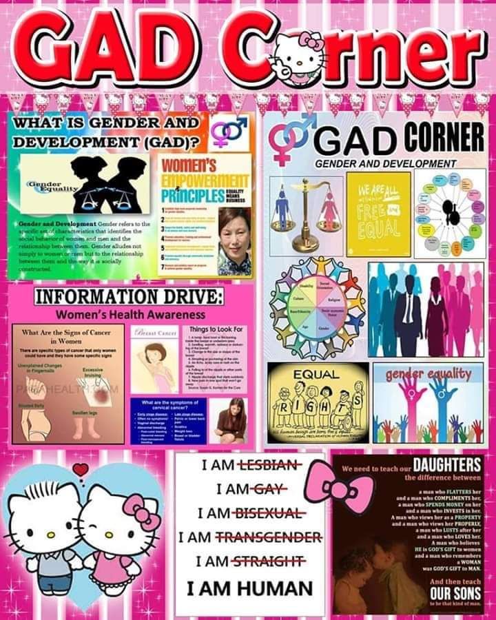 the cover of gad corner magazine with images of women's health and hygiene