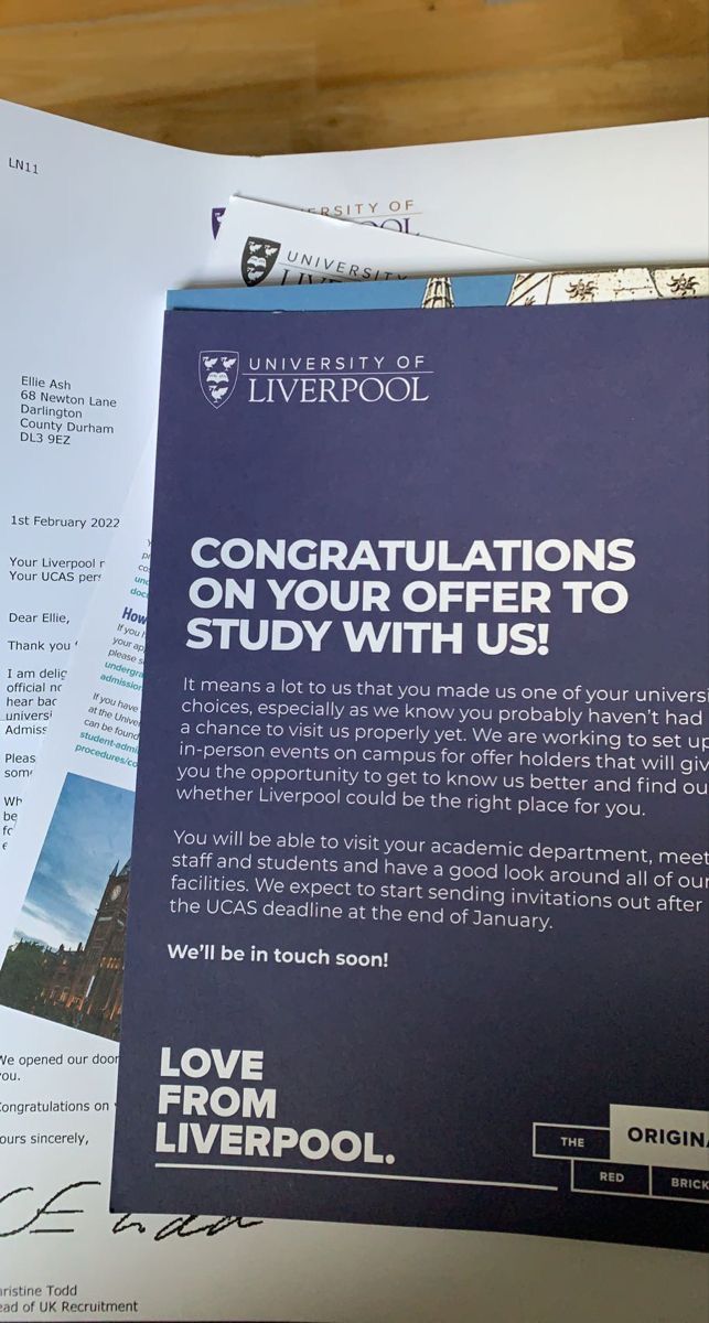 an open brochure with information about the university of liverpool's graduation program