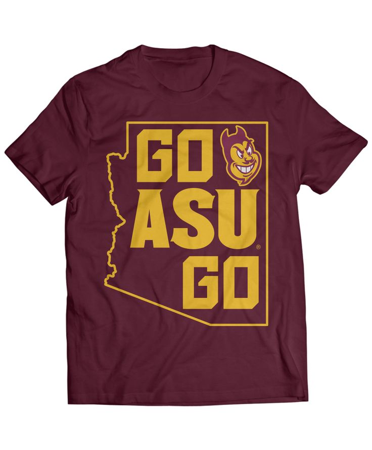 ASU Sun Devils Official Apparel - this licensed gear is the perfect clothing for fans. Makes a fun gift! Sun Devils, Go Team, Arizona State University, Arizona State, Custom T Shirts, State University, Sports Team, Arizona, Sports Jersey