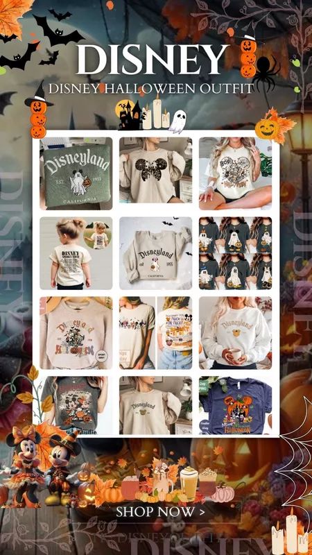 an advertisement for disney halloween clothing