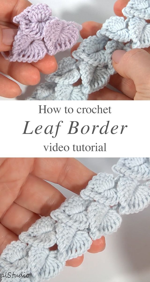 crochet leaf border video instructions on how to crochet