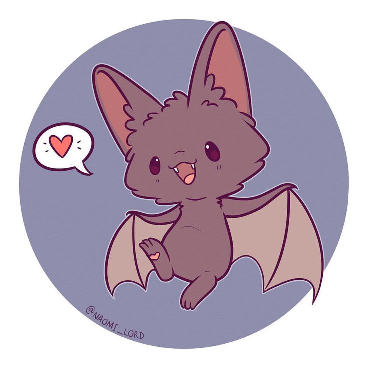 a cute little bat flying through the air with a speech bubble in front of it