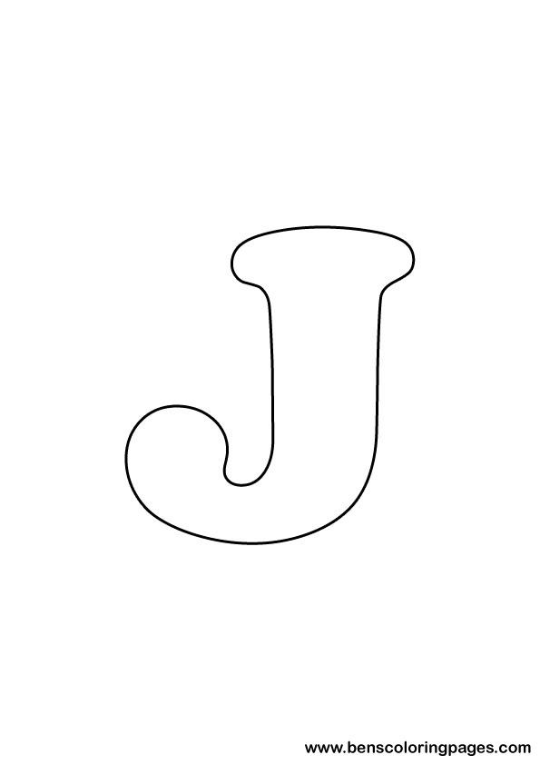 the letter j is for j coloring page