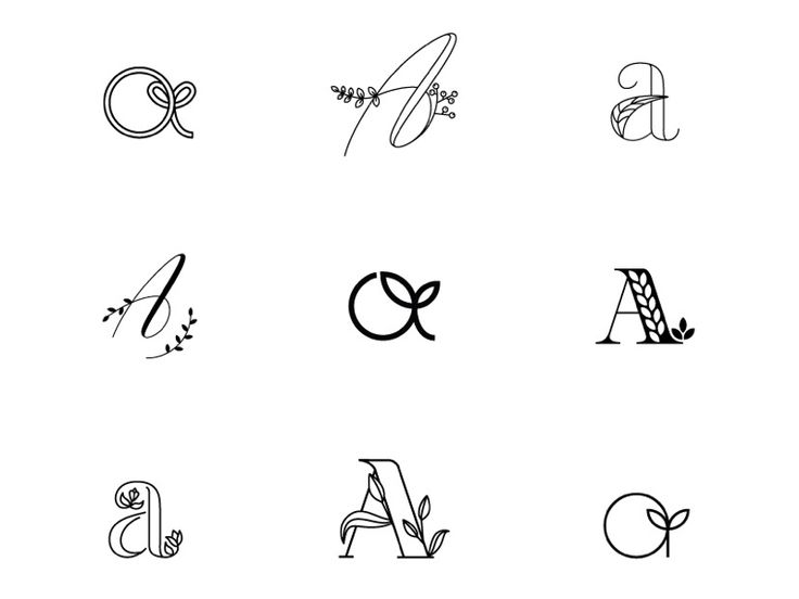 the letters are drawn in different styles and sizes