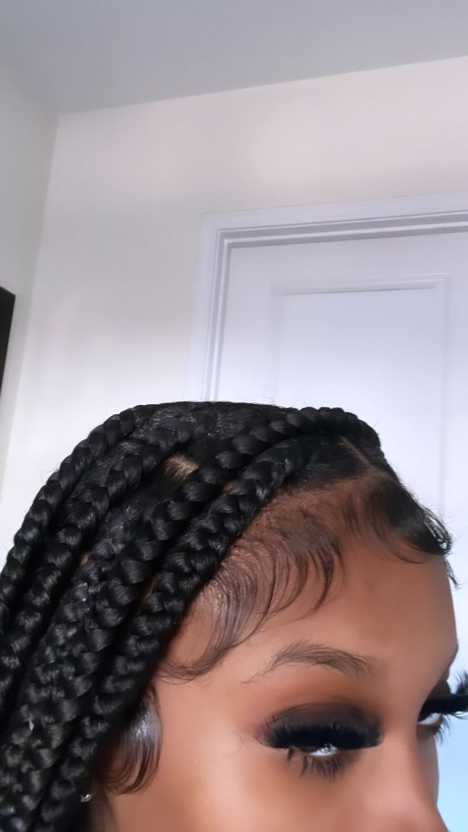 Edges With Braids, Big Edges, Edges Ideas, Dramatic Edges, Braided Hairstyles For Black Women Cornrows, Goddess Braids Hairstyles, Edges Hair, Braids Hairstyles Pictures, Big Forehead