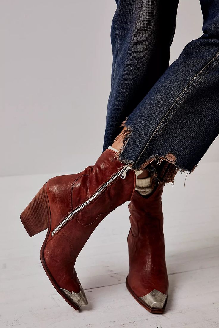 shoes; heels; clogs; loafers; platform; platform heels; trendy shoes; free people; fall outfits; fall shoes; western boots; leather; Brown Leather Cowgirl Boots, Low Western Boots, Trendy Dress Boots, White Cowboy Boots Free People, Western Chic Boots, Cowboy Boots Winter Dress, Vintage Boots Western, Free People Cowboy Boots, Brown Leather Cowboy Boots