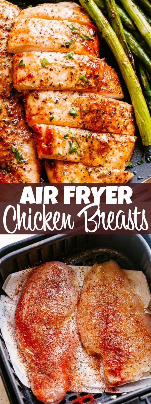 Air Fryer Chicken Breasts, Air Fryer Recipes Healthy Low Carb, Air Fryer Chicken Breast, Air Fryer Recipes Chicken Breast, Chicken Breast Recipe, Air Fryer Oven Recipes, Air Fryer Recipes Chicken, Air Fryer Dinner Recipes, Air Fryer Healthy