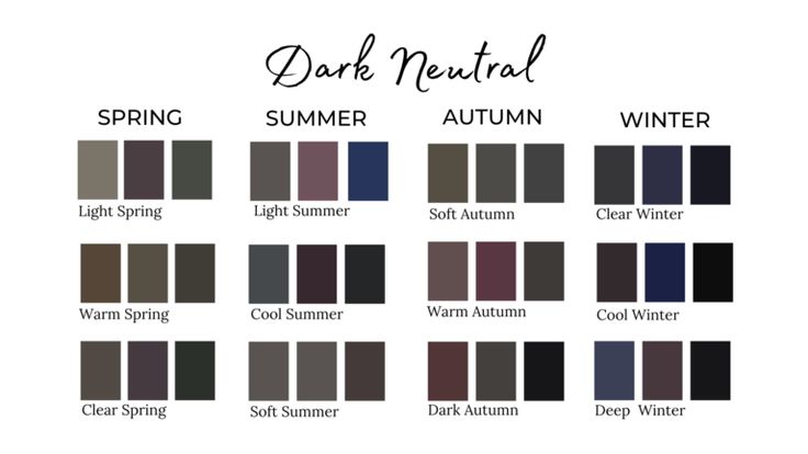 the color scheme for dark neutral