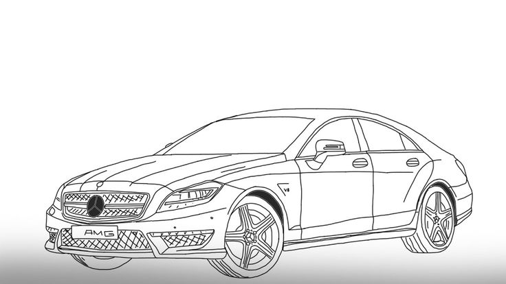 How to draw easy Mercedes-Benz CLS63 AMG 2012 ในปี 2024