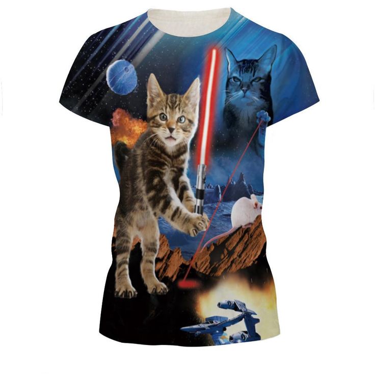 Crazy Cat Shirts! Unisex, Lots of Designs Cat Warrior, Cat Tee Shirts, Cat Summer, Cat Tshirts Funny, Tee Shirt Fashion, Birthday Fashion, Star Wars Shirts, Cat Tee, Warrior Cat