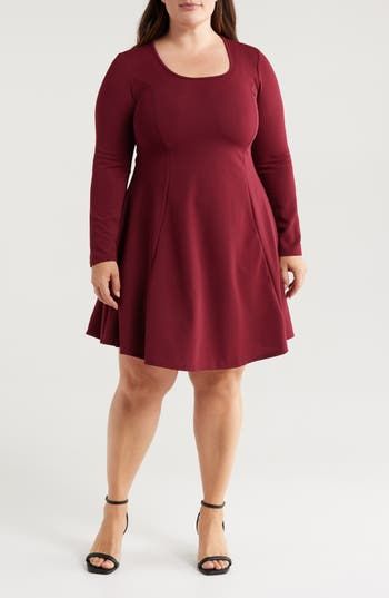 Long sleeves and a scoop neck frame a versatile A-line dress designed with enough stretch to keep you comfortable from day to night. 42 1/2" length Slips on over head Scoop neck Long sleeves Unlined 92% polyester, 8% spandex Machine wash, tumble dry Imported Day To Night, To Night, Nordstrom Store, Nordstrom Dresses, A Line Dress, Designer Dresses, Scoop Neck, Top Brands, A Line