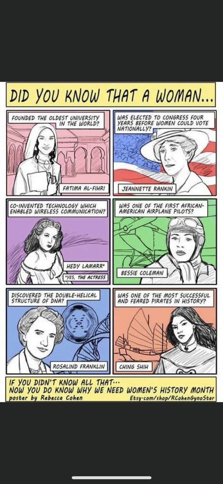 a comic strip with the words did you know that a woman?