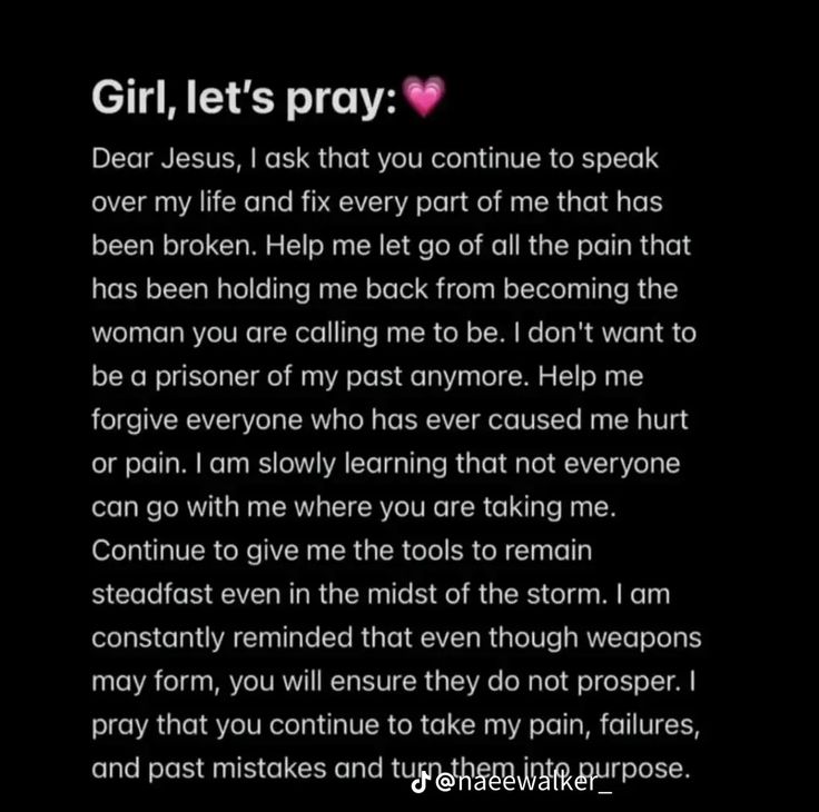 a poem written in black and white with the words girl, let's pray