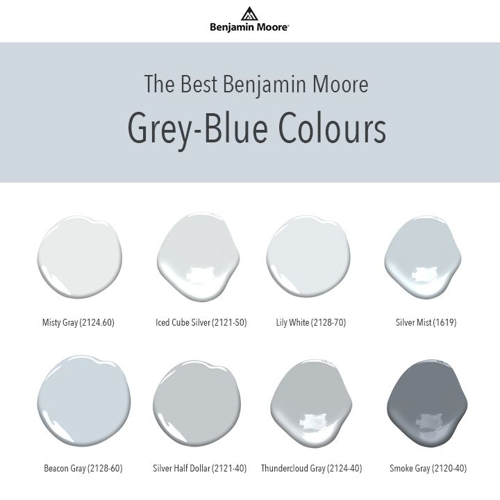 the best benjamin moore gray - blue colours